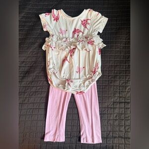 Kate Quinn | Birds & Hearts bubble & skinny legging 6-12m